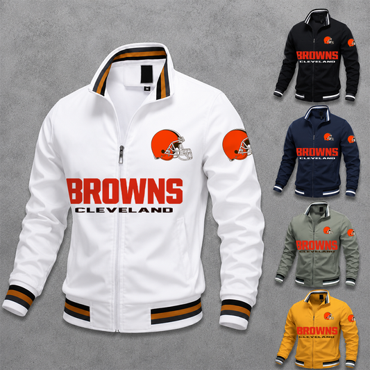 [TOUCHDOWN DEAL] NEW CUSTOMIZED NFL29 CLB CLEVELAND BROWNS MEN'S CASUAL JACKET