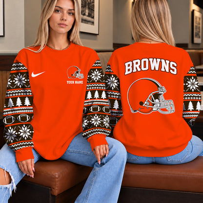 [TOUCHDOWN DEAL] NEW CUSTOMIZED NFL29 CLB THE BROWNS UNISEX SWEATSHIRT