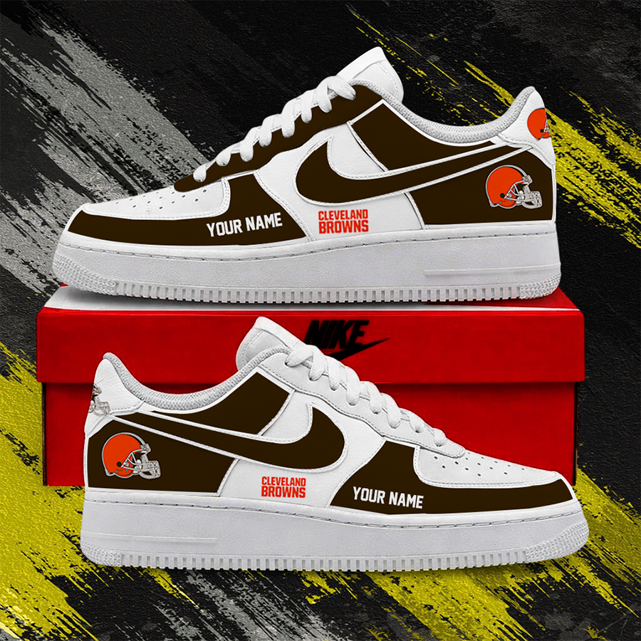 [TOUCHDOWN DEAL] NEW CUSTOMIZED NFL29 CLB CLEVELAND BROWNS AF1 SHOES