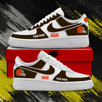 [TOUCHDOWN DEAL] NEW CUSTOMIZED NFL29 CLB CLEVELAND BROWNS AF1 SHOES