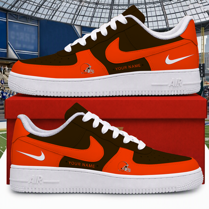 [TOUCHDOWN DEAL] NEW CUSTOMIZED NFL29 CLB CLEVELAND BROWNS AF1 SHOES