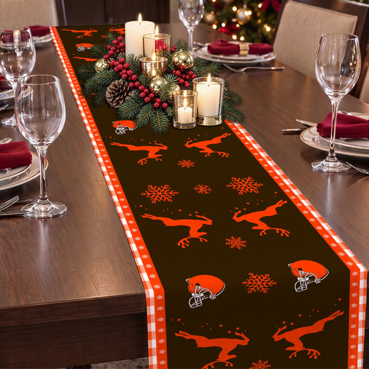 [TOUCHDOWN DEAL] NEW CUSTOMIZED NFL29 CLB CLEVELAND BROWNS TABLE RUNNER