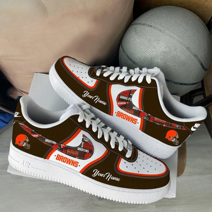 [TOUCHDOWN DEAL] NEW CUSTOMIZED NFL29 CLB CLEVELAND BROWNS AF1 SNEAKERS