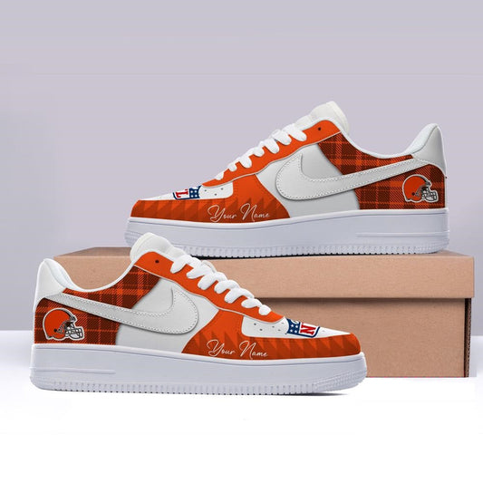 [TOUCHDOWN DEAL] NEW CUSTOMIZED NFL29 CLB CLEVELAND BROWNS AF1 SHOES
