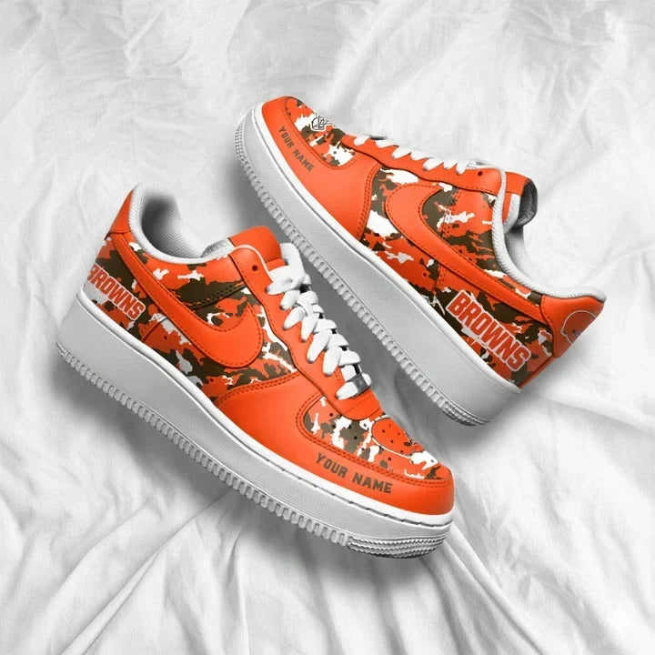 [TOUCHDOWN DEAL] NEW CUSTOMIZED NFL29 CLB CLEVELAND BROWNS AF1 SNEAKERS