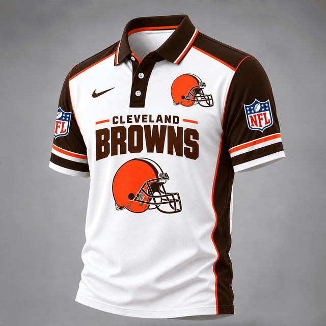 [TOUCHDOWN DEAL] NEW CUSTOMIZED NFL29 CLB THE BROWNS POLO SHIRT