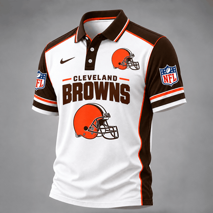 [TOUCHDOWN DEAL] NEW CUSTOMIZED NFL29 CLB THE BROWNS POLO SHIRT