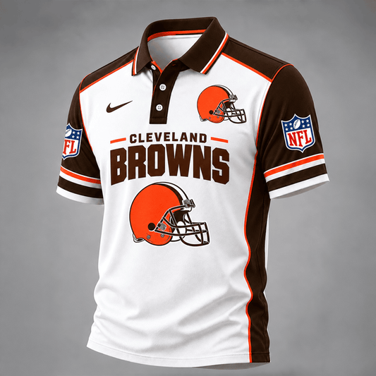 [TOUCHDOWN DEAL] NEW CUSTOMIZED NFL29 CLB THE BROWNS POLO SHIRT