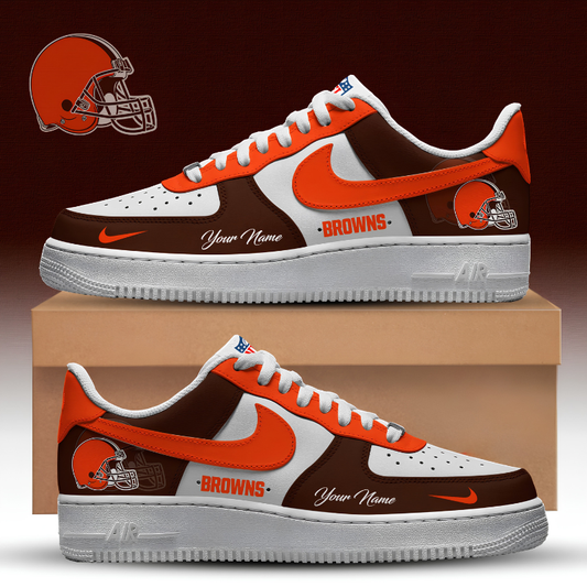 [TOUCHDOWN DEAL] NEW CUSTOMIZED NFL29 CLB CLEVELAND BROWNS AF1 SNEAKERS