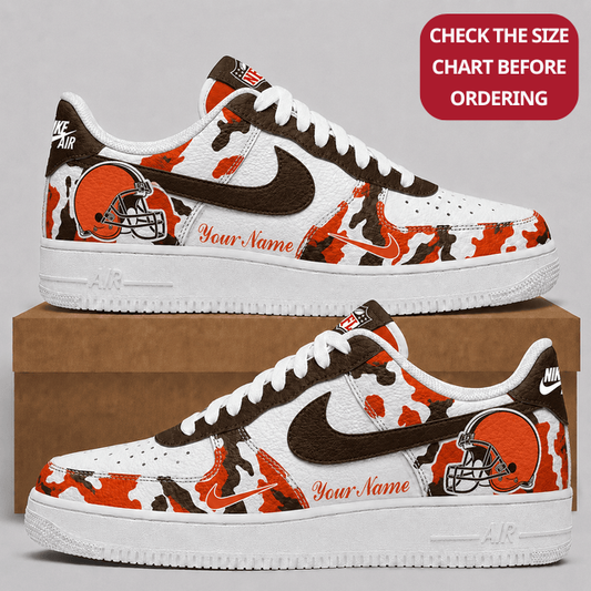 [TOUCHDOWN DEAL] NEW CUSTOMIZED NFL29 CLB CLEVELAND BROWNS AF1 SHOES