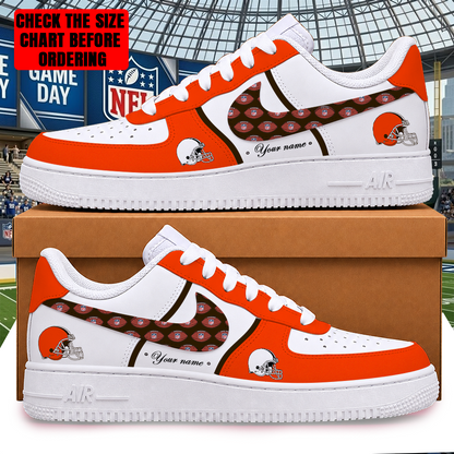 [TOUCHDOWN DEAL] NEW CUSTOMIZED NFL29 CLB CLEVELAND BROWNS AF1 SHOES