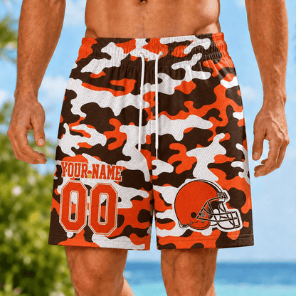 [TOUCHDOWN DEAL] NEW CUSTOMIZED NFL29 CLB CLEVELAND BROWNS SHORT PANTS