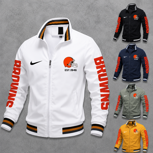[TOUCHDOWN DEAL] NEW CUSTOMIZED NFL29 CLB CLEVELAND BROWNS MEN'S CASUAL JACKET