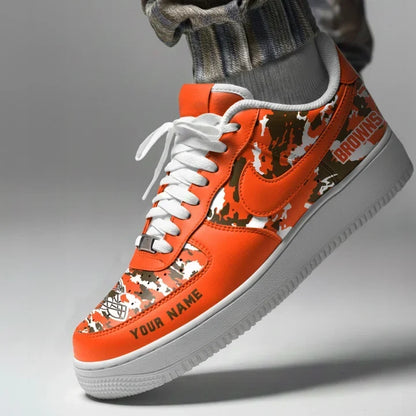 [TOUCHDOWN DEAL] NEW CUSTOMIZED NFL29 CLB CLEVELAND BROWNS AF1 SNEAKERS