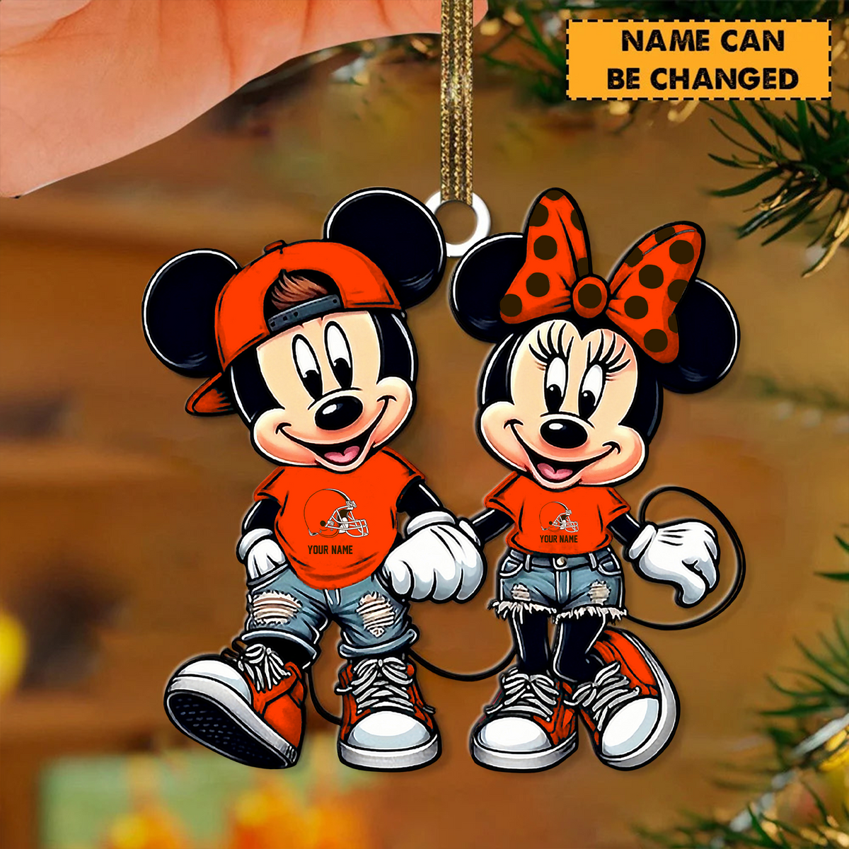 [TOUCHDOWN DEAL] NEW CUSTOMIZED NFL29 CLB CLEVELAND BROWNS CHRISTMAS ACRYLIC ORNAMENT