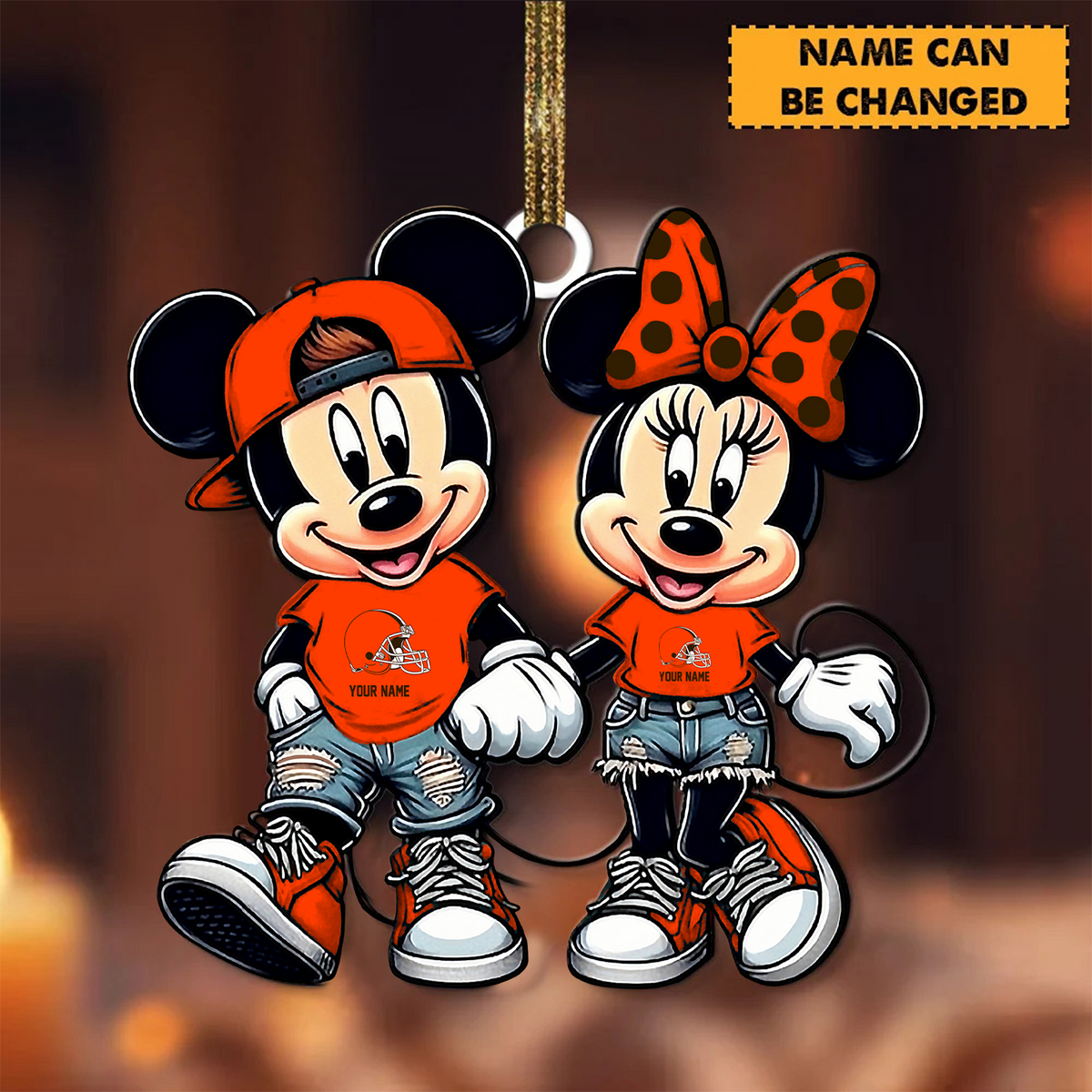 [TOUCHDOWN DEAL] NEW CUSTOMIZED NFL29 CLB CLEVELAND BROWNS CHRISTMAS ACRYLIC ORNAMENT