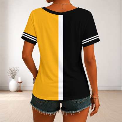 [HOMERUN DEAL] NEW CUSTOMIZED MLB29 PHP PITTSBURGH PIRATES V-NECK FEMALE SHIRT