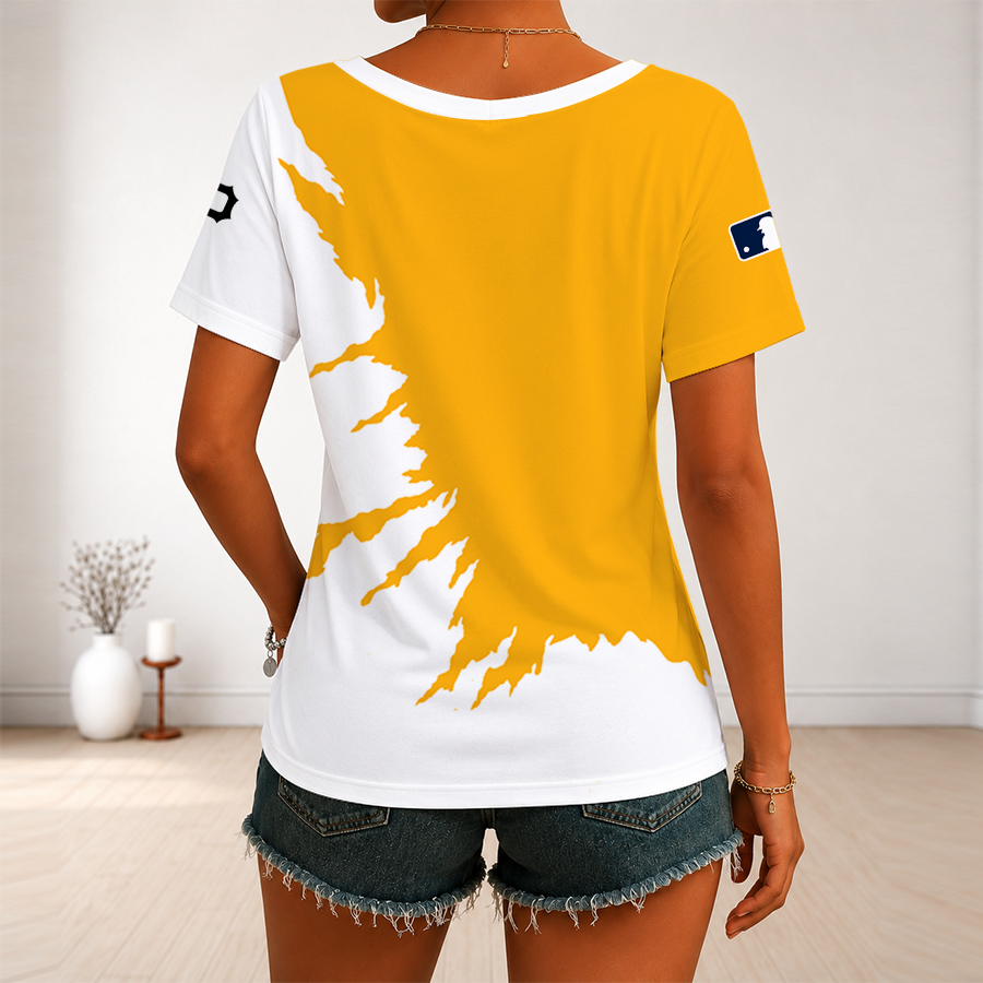 [HOMERUN DEAL] NEW CUSTOMIZED MLB29 PHP PITTSBURGH PIRATES V-NECK FEMALE SHIRT