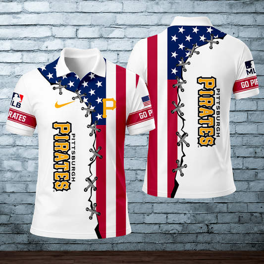 [HOMERUN DEAL] NEW CUSTOMIZED MLB29 PHP PITTSBURGH PIRATES POLO SHIRT