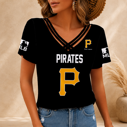 [HOMERUN DEAL] NEW CUSTOMIZED MLB29 PHP PITTSBURGH PIRATES V-NECK SHIRT