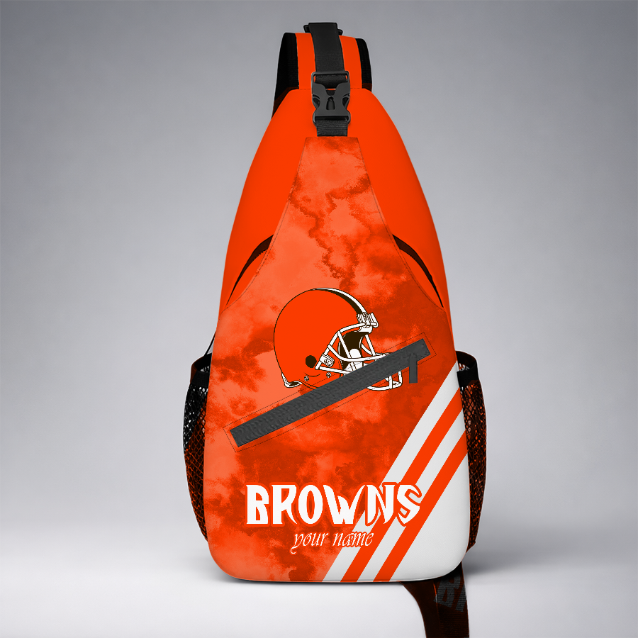 [TOUCHDOWN DEAL] NEW CUSTOMIZED NFL29 CLB CLEVELAND BROWNS SLING BAG