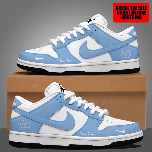 [HOMERUN DEAL] NEW CUSTOMIZED NCAA CWS29 NTH NORTH CAROLINA TAR HEELS DUNK LOW SHOES