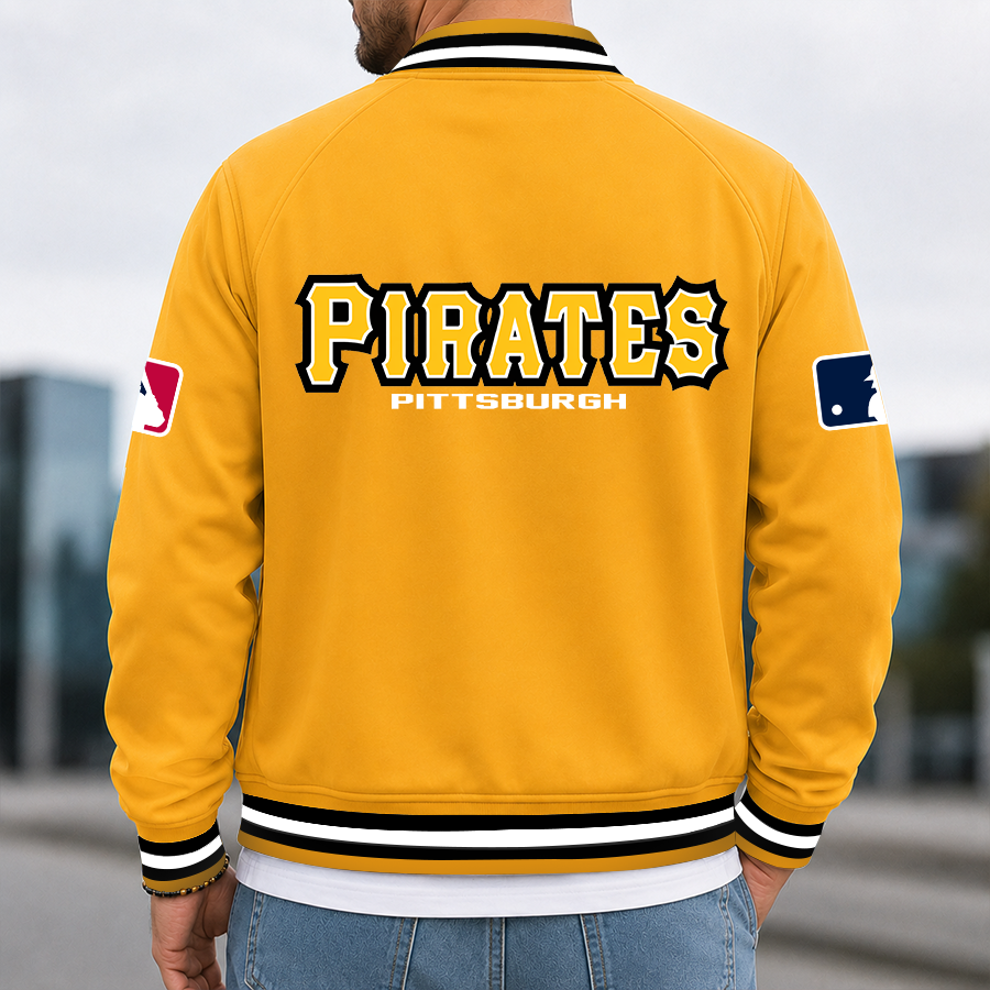 [HOMERUN DEAL] NEW CUSTOMIZED MLB29 PHP PITTSBURGH PIRATES MULTICOLOR MEN'S CASUAL JACKET