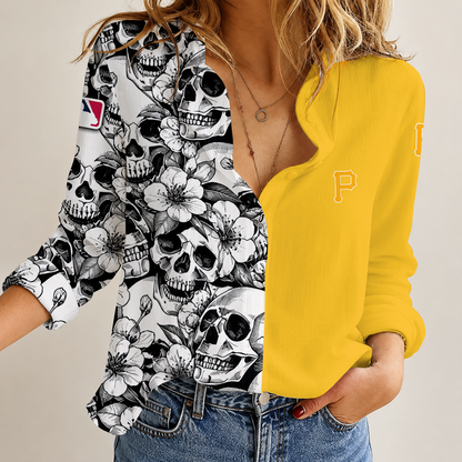 [HOMERUN DEAL] NEW CUSTOMIZED MLB29 PHP PITTSBURGH PIRATES WOMEN'S CASUAL SHIRT