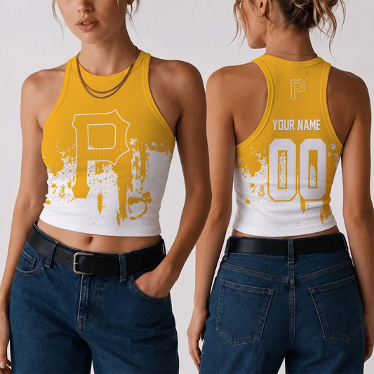 [HOMERUN DEAL] NEW CUSTOMIZED MLB29 PHP THE PIRATES WOMEN'S CROP TOP