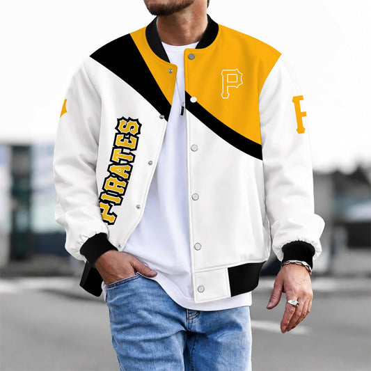 [HOMERUN DEAL] NEW CUSTOMIZED MLB29 PHP PITTSBURGH PIRATES SATIN VARSITY & BASEBALL JACKET