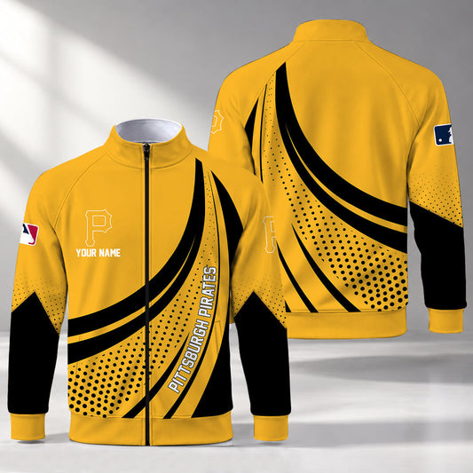 [HOMERUN DEAL] NEW CUSTOMIZED MLB29 PHP PITTSBURGH PIRATES STAND COLLAR JACKET