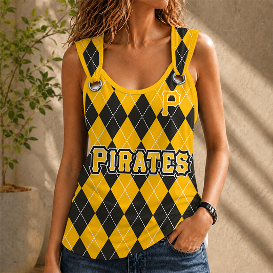 [HOMERUN DEAL] NEW CUSTOMIZED MLB29 PHP PITTSBURGH PIRATES O-RING SHOULDER TANK TOP