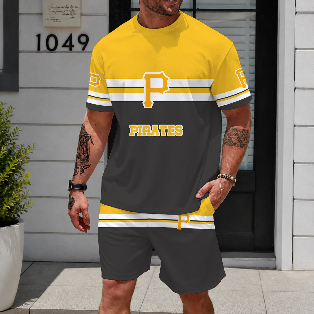 [HOMERUN DEAL] NEW CUSTOMIZED MLB29 PHP PITTSBURGH PIRATES UNISEX T-SHIRT & SHORTS SET