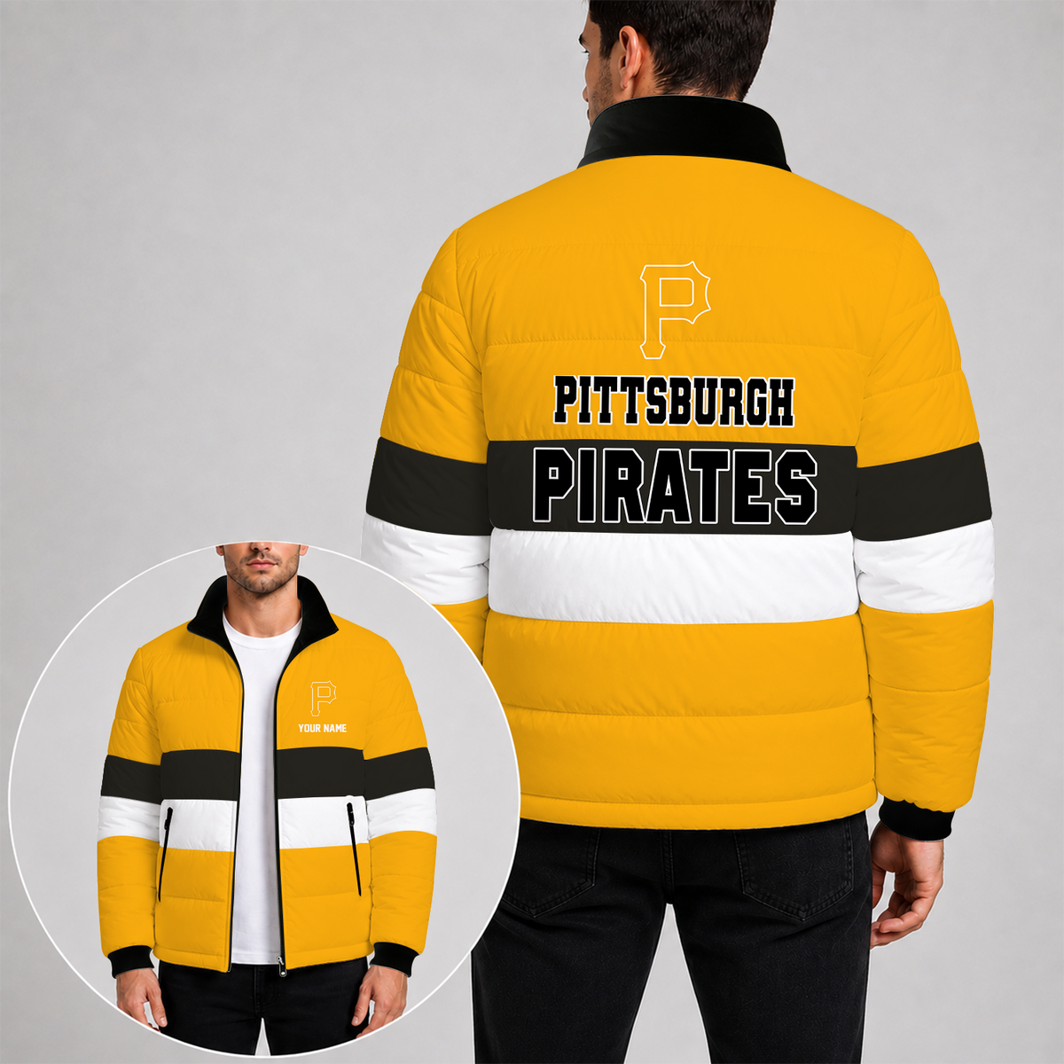 [HOMERUN DEAL] NEW CUSTOMIZED MLB 29 THE PIRATES PUFFER JACKET