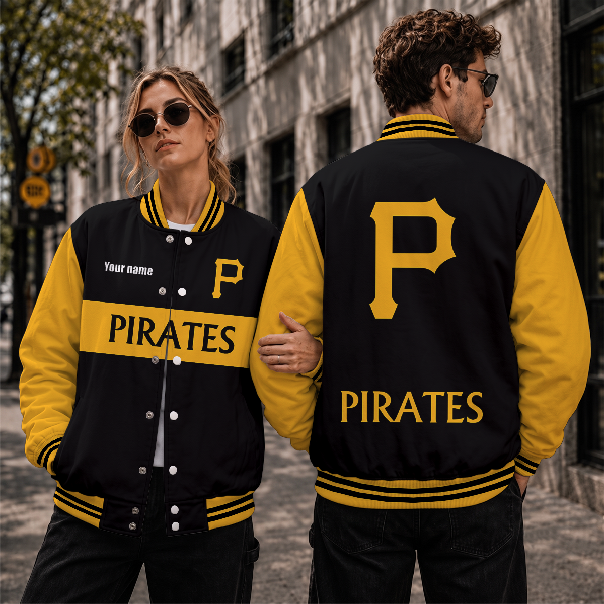 [HOMERUN DEAL] NEW CUSTOMIZED MLB29 PHP PITTSBURGH PIRATES SATIN VARSITY & BASEBALL JACKET