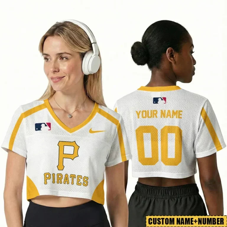 [HOMERUN DEAL] NEW CUSTOMIZED MLB29 PHP PITTSBURGH PIRATES JERSEY CROP TOP
