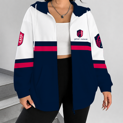 [GOAL DEAL] NEW CUSTOMIZED MLS29 SLC ST. LOUIS CITY SC ZIP HOODIE