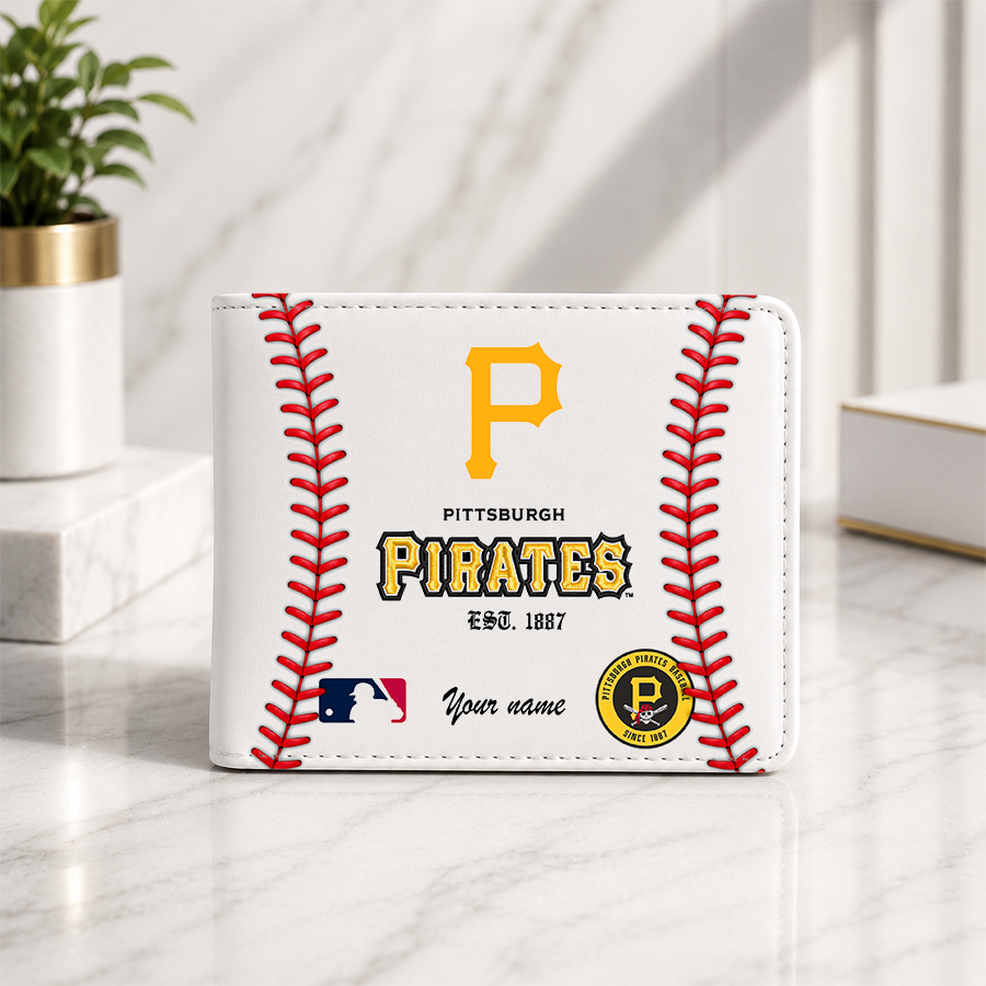 [HOMERUN DEAL] NEW CUSTOMIZED MLB29 PHP PITTSBURGH PIRATES LEATHER WALLET