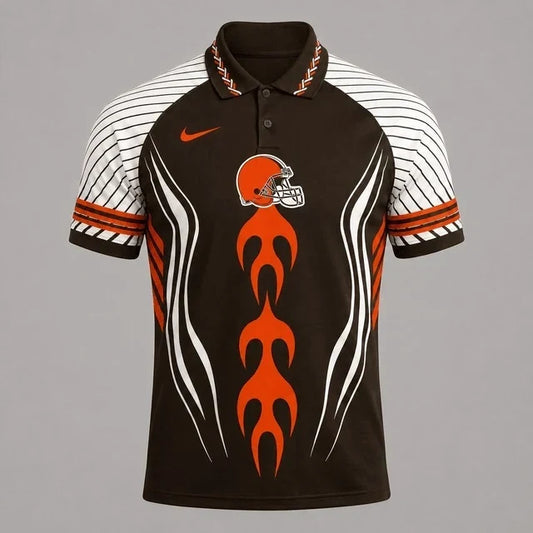 [TOUCHDOWN DEAL] NEW CUSTOMIZED NFL29 CLB CLEVELAND BROWNS POLO SHIRT