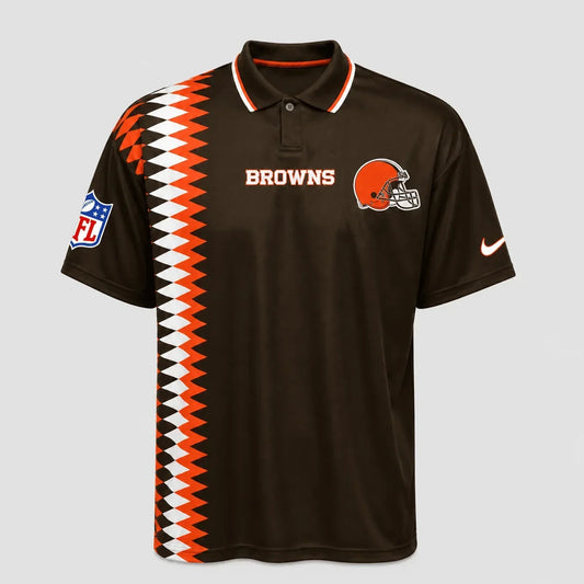[TOUCHDOWN DEAL] NEW CUSTOMIZED NFL29 CLB CLEVELAND BROWNS POLO SHIRT