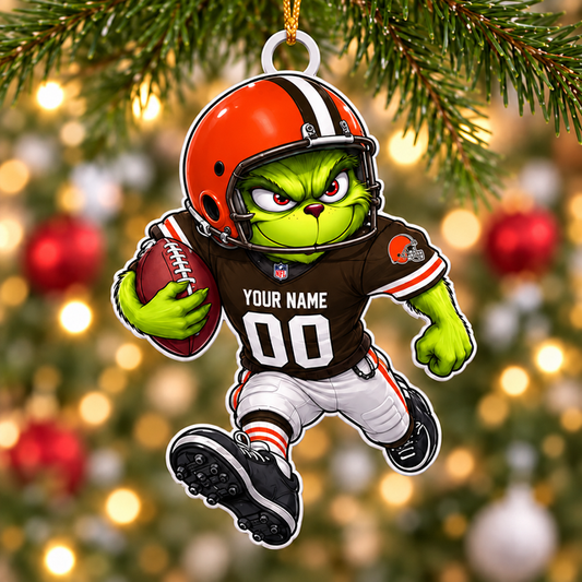 [TOUCHDOWN DEAL] NEW CUSTOMIZED NFL29 CLB CLEVELAND BROWNS CHRISTMAS ACRYLIC ORNAMENT
