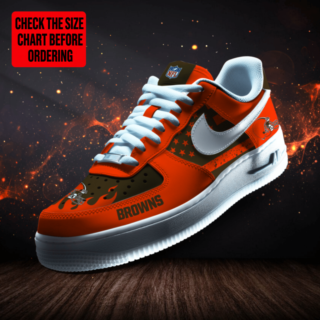 [TOUCHDOWN DEAL] NEW CUSTOMIZED NFL29 CLB CLEVELAND BROWNS AF1 SNEAKERS