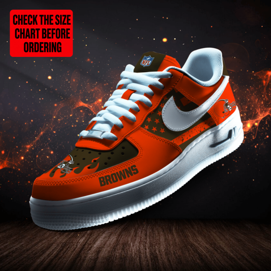 [TOUCHDOWN DEAL] NEW CUSTOMIZED NFL29 CLB CLEVELAND BROWNS AF1 SNEAKERS
