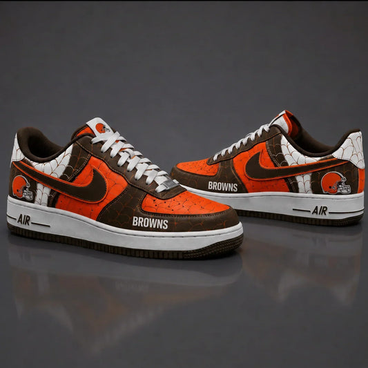 [TOUCHDOWN DEAL] NEW CUSTOMIZED NFL29 CLB CLEVELAND BROWNS x SPIDER AF1 SHOES