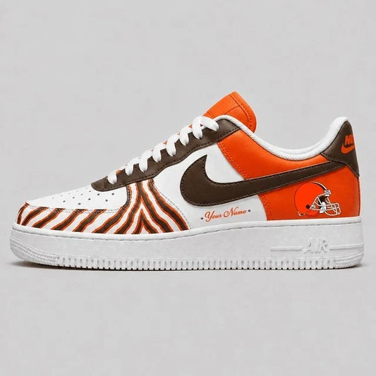 [TOUCHDOWN DEAL] NEW CUSTOMIZED NFL29 CLB CLEVELAND BROWNS AF1 SHOES