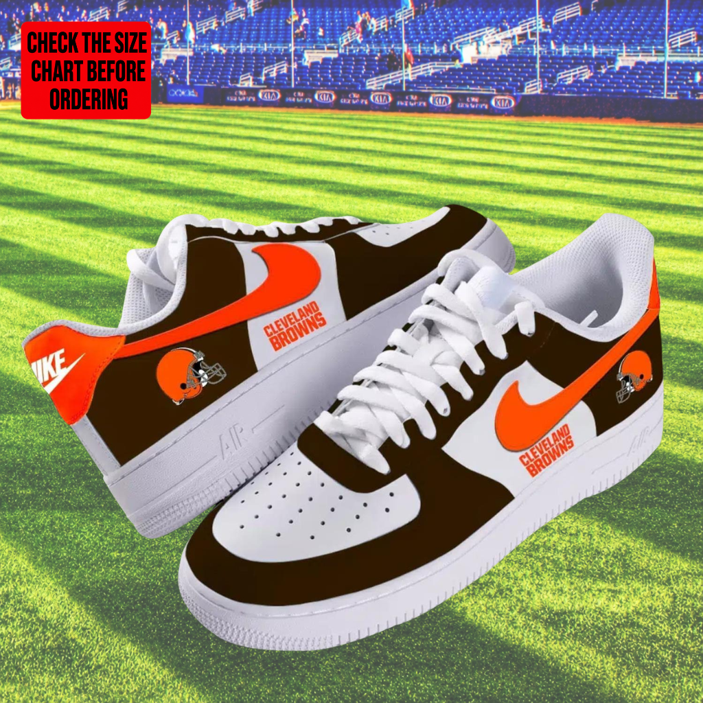 [TOUCHDOWN DEAL] NEW CUSTOMIZED NFL29 CLB CLEVELAND BROWNS AF1 SHOES