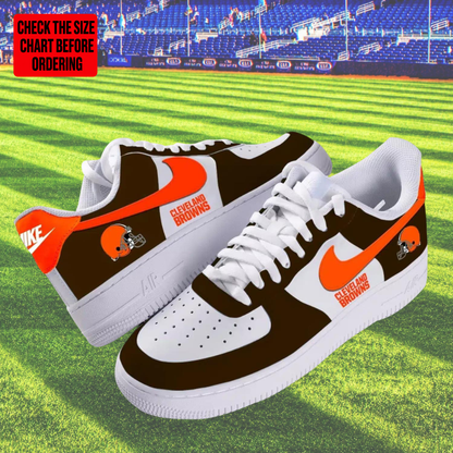 [TOUCHDOWN DEAL] NEW CUSTOMIZED NFL29 CLB CLEVELAND BROWNS AF1 SHOES