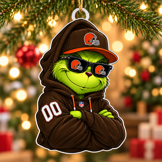 [TOUCHDOWN DEAL] NEW CUSTOMIZED NFL29 CLB CLEVELAND BROWNS CHRISTMAS ACRYLIC ORNAMENT