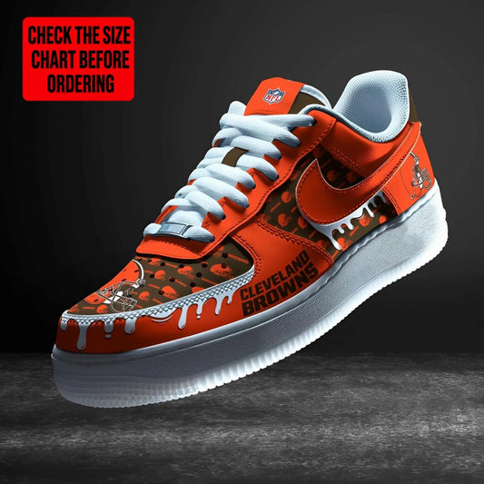 [TOUCHDOWN DEAL] NEW CUSTOMIZED NFL29 CLB CLEVELAND BROWNS AF1 SHOES