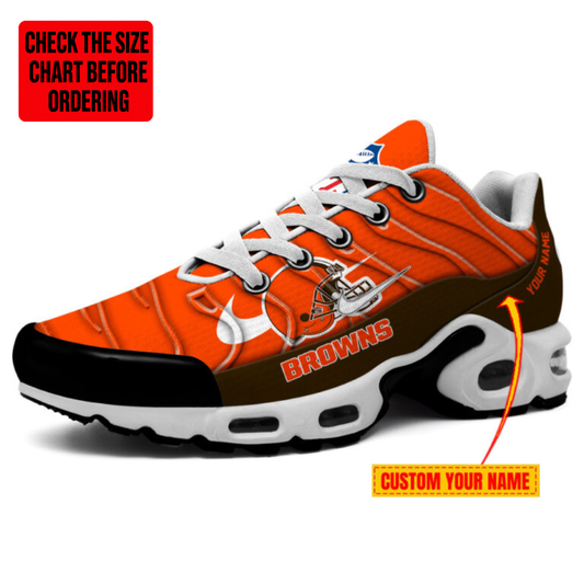 [TOUCHDOWN DEAL] NEW CUSTOMIZED NFL29 CLB CLEVELAND BROWNS AIR MAX PLUS SNEAKERS